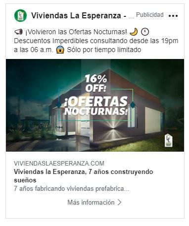 Ofertas Nocturnas - Viviendas La Esperanza
